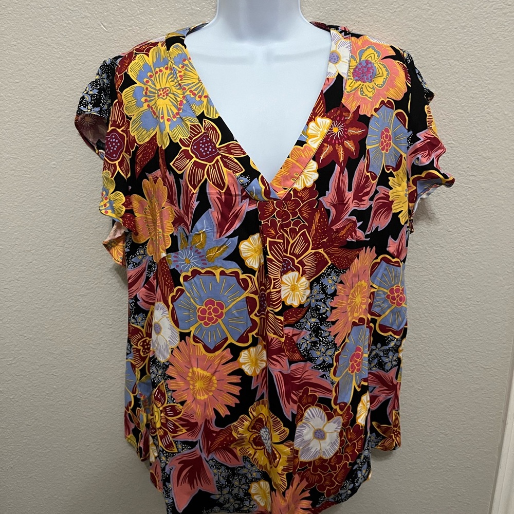 New without tags. Never worn. 1X. Bohemian blouse by Rachel Roy